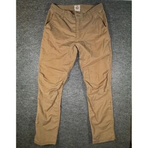 LIVSN Flex Canvas Pants Stretch Hiking 32x32 Mens Beige Outdoors Trail Cotton